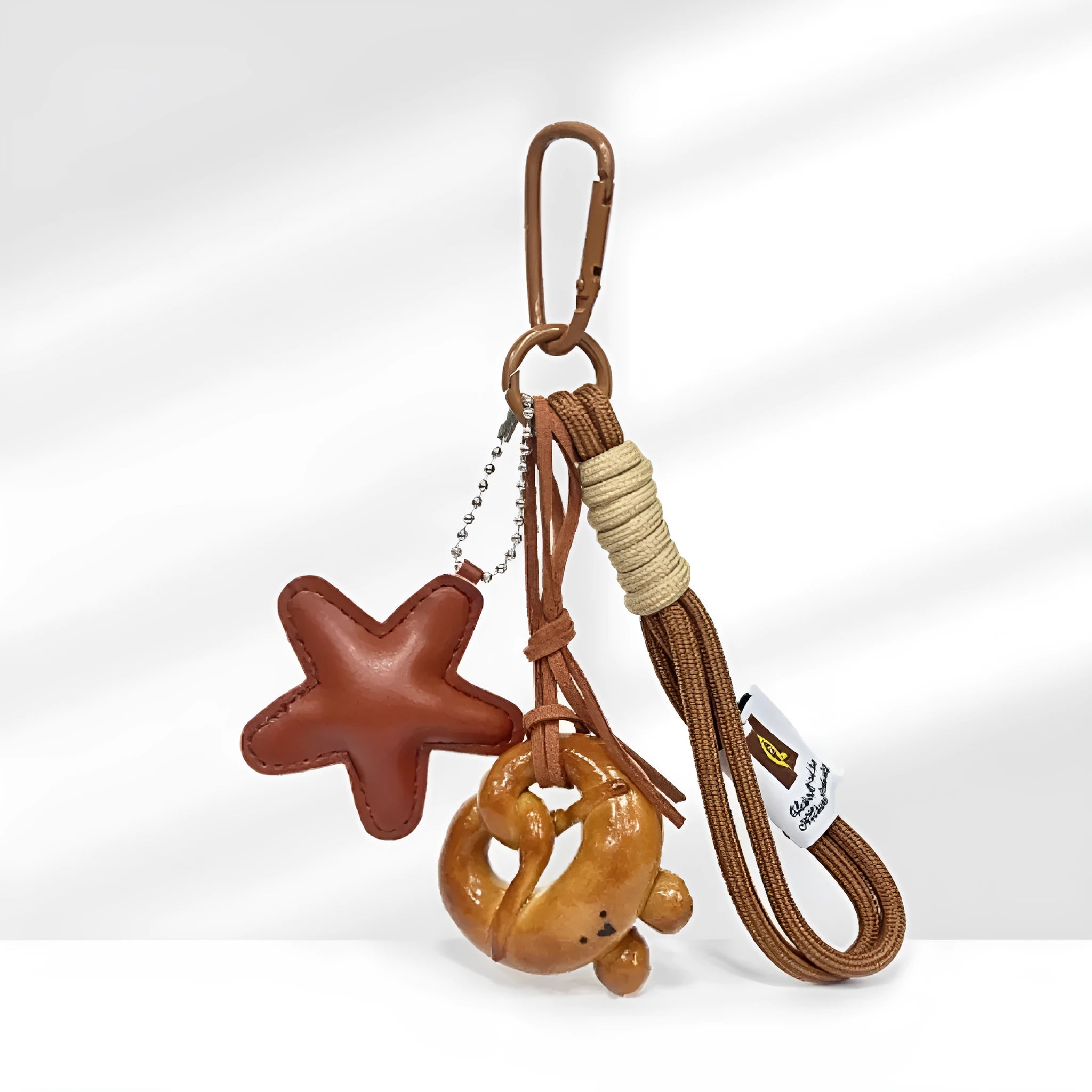 Handmade soda bread handbag charm in creative cartoon style with baking varnish finish