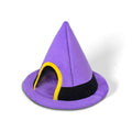 Purple Halloween witch hat shaped cat bed for pets measuring 60cm by 45cm