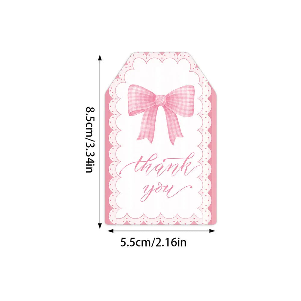 Set of 60 birthday gift tags with hemp rope ties in floral, polka dot and striped designs