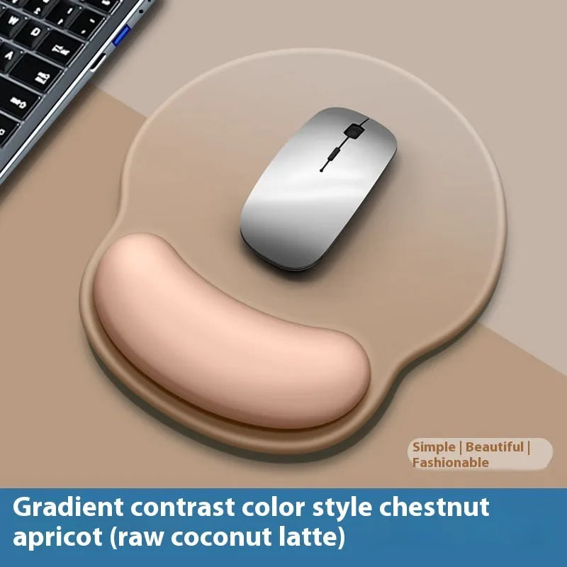 Gradient girl silicone mouse mat with wristband on desk 220x250mm