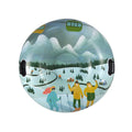 Outdoor PVC winter ski ring toy in printed design for snow play
