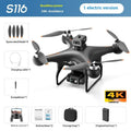 Black plastic brushless UAV drone with four-side obstacle avoidance and HD camera