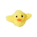 Yellow flapping duck cat toy with removable plush cover and USB charging cable