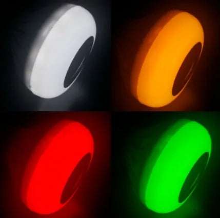 White E27 Bluetooth speaker LED bulb with remote control for smart lighting and audio