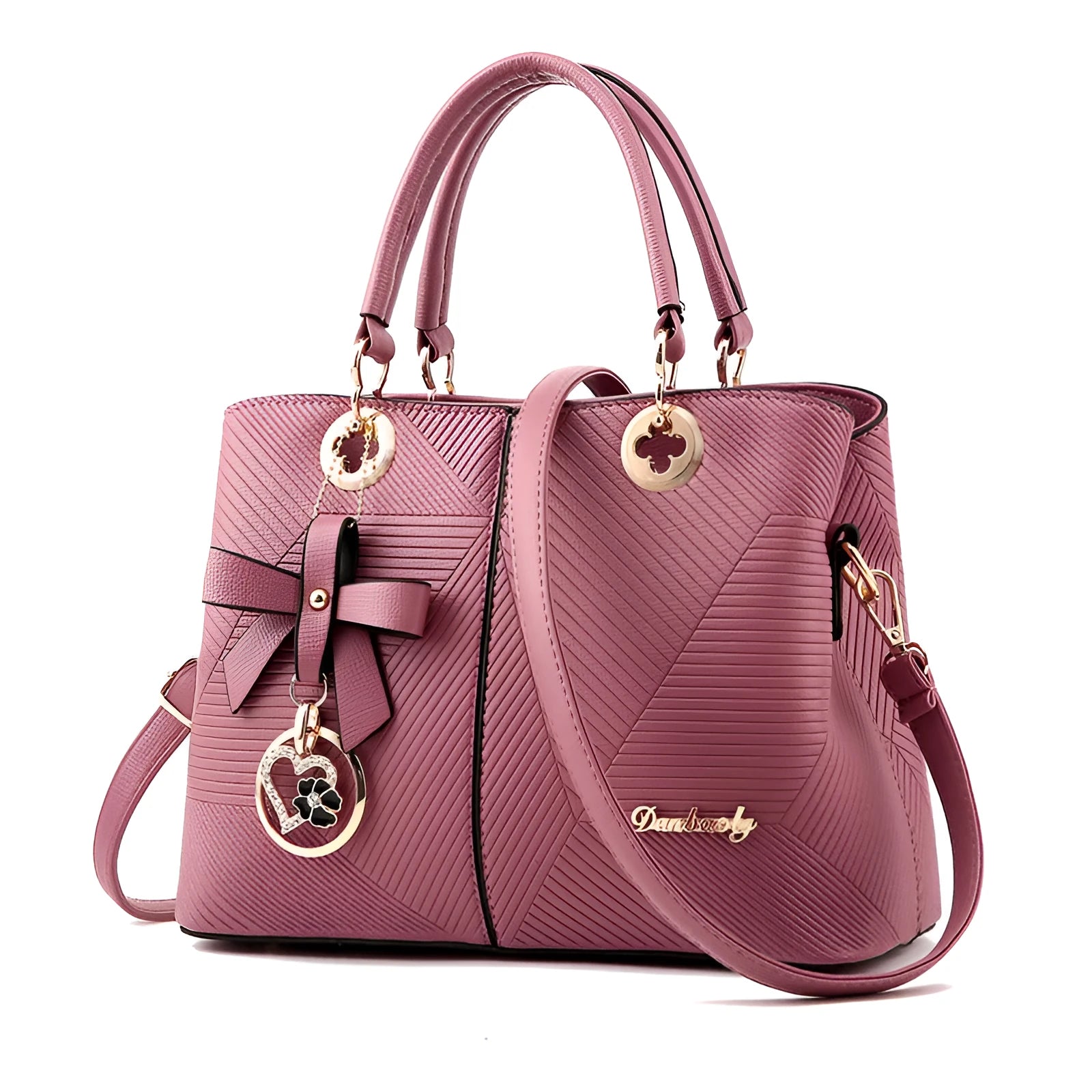 Retro PU leather handbag with zipper closure and shoulder strap in assorted colours