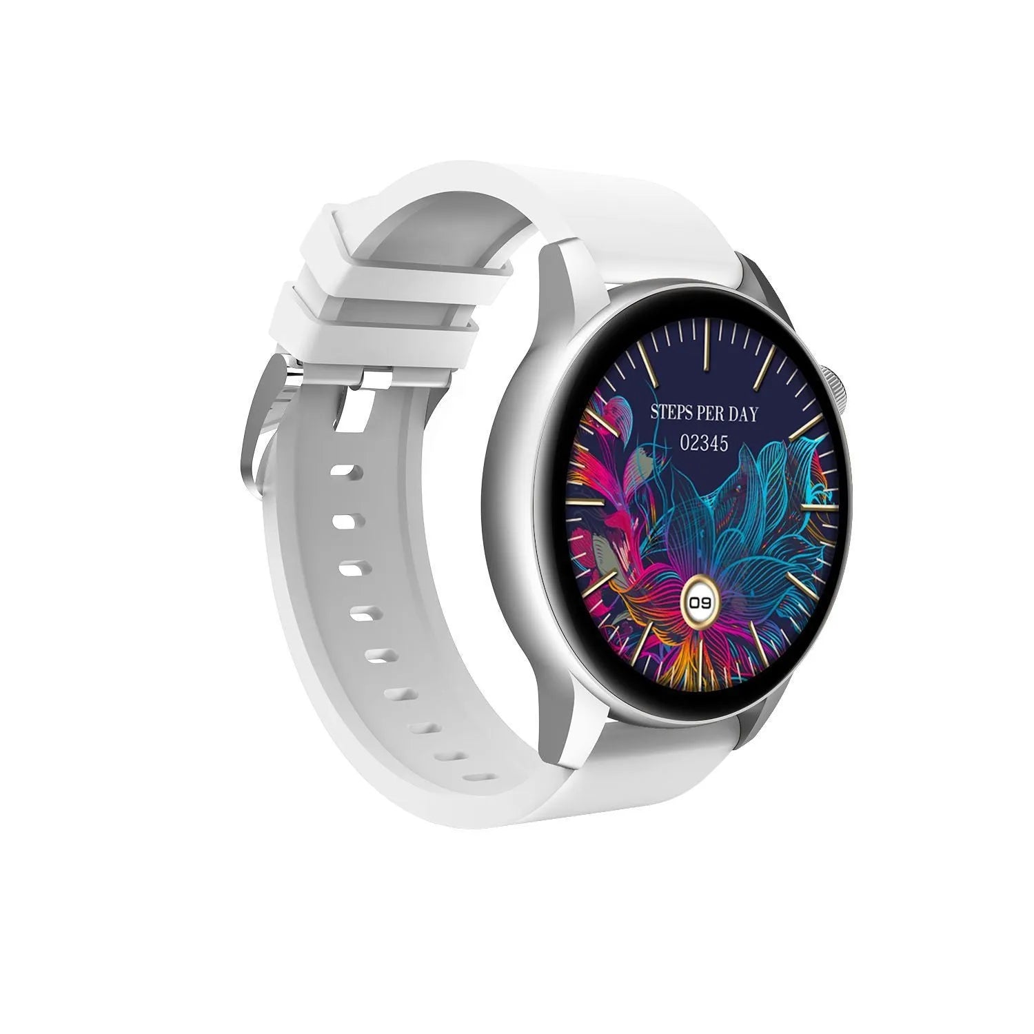 42mm stainless steel smart watch with 1.30-inch colour touchscreen display