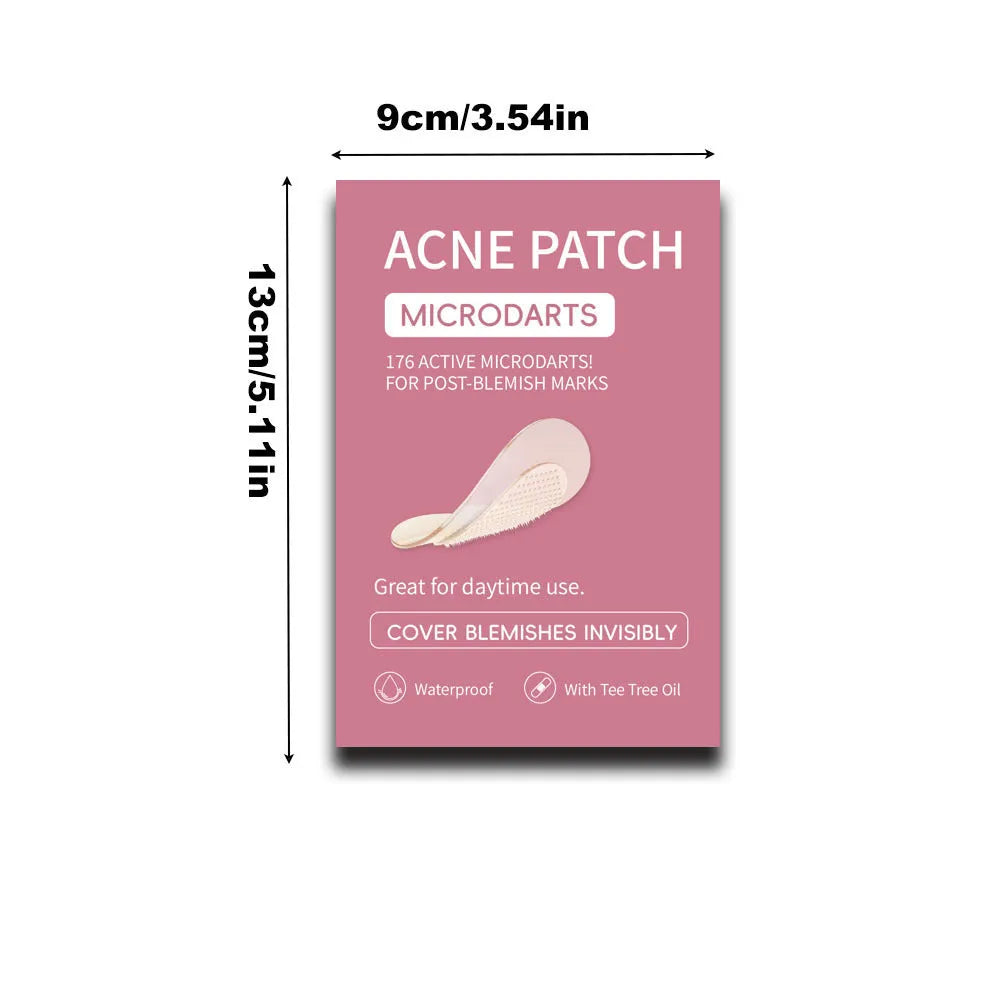 Box containing 9 mild hydrocolloid acne patches for pimple and closed comedone treatment
