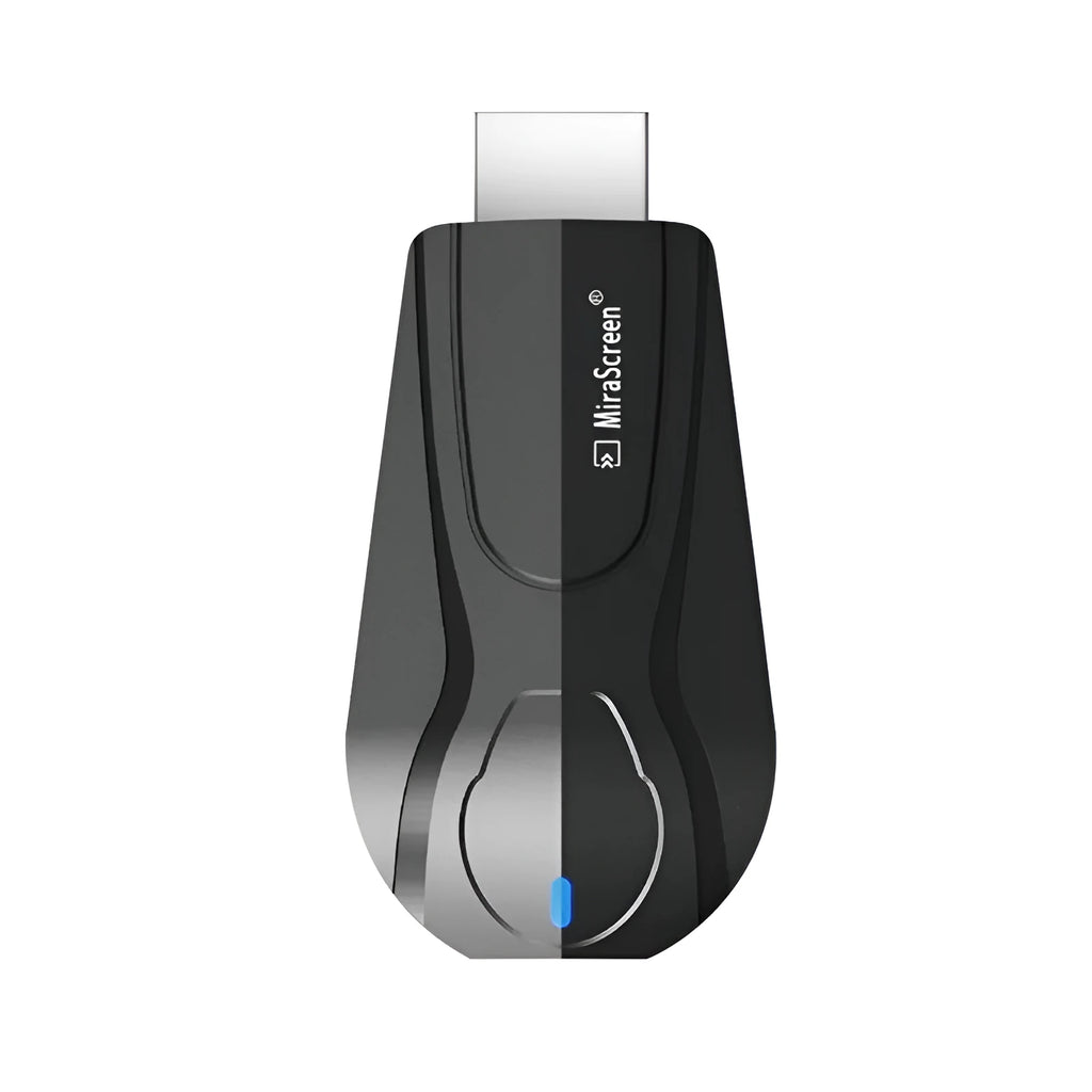 Black wireless screen player for smartphone HDMI mirroring and casting