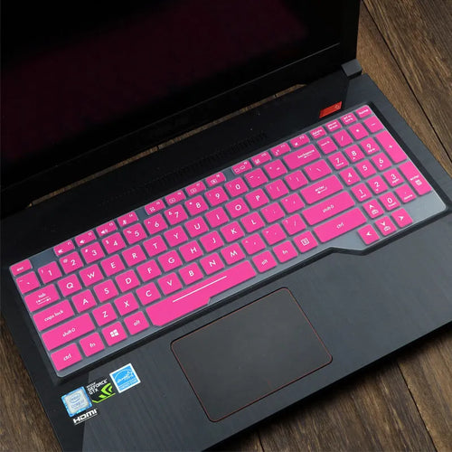 ASUS Flight laptop keyboard protective film cover in multiple colour options on a laptop.