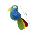 Parrot-shaped soft plush cat toy with catnip filling for bite-resistant interactive play