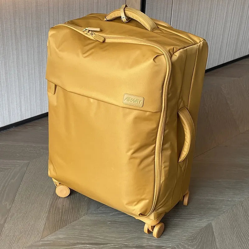 Waterproof Oxford cloth suitcase with universal wheels in bluestone green colour