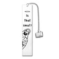 Stainless steel tassel-style bookmark in gift box, 13cm long.