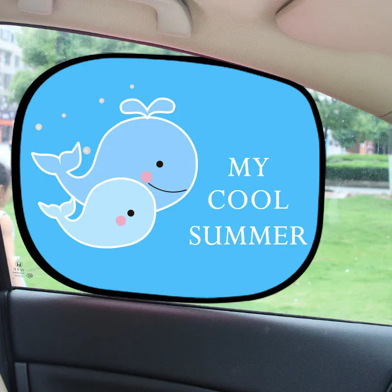 Electrostatic adsorption car side window sunshade in nylon mesh material
