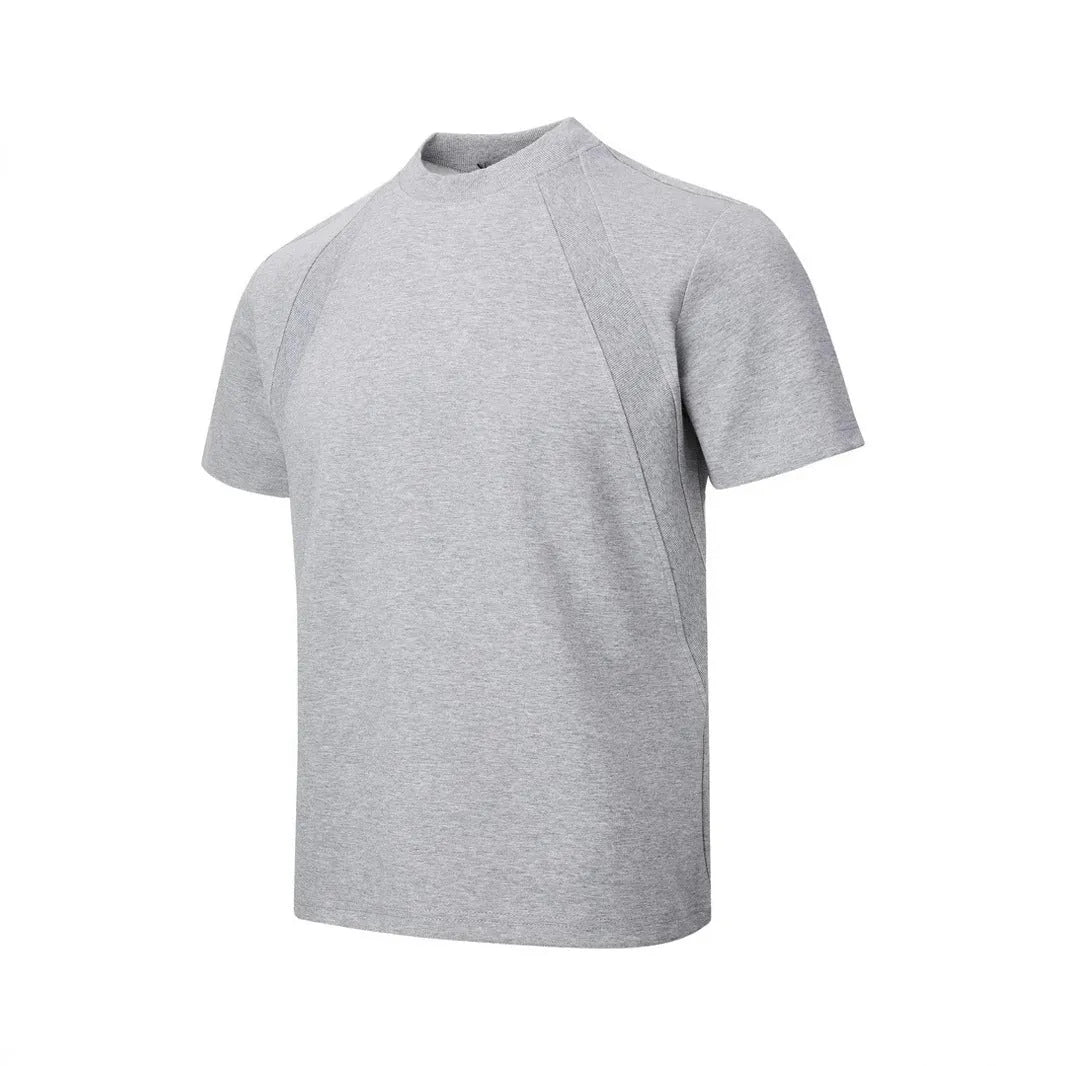 Loose fit short sleeve top with air layer stitching in polyester fibre