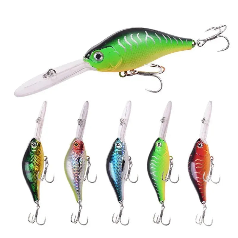 Floating rock little fat man mino fishing lure measuring 10.5cm with deep diving long tongue board