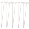 10 white PP plastic car window flag bracket clips for mounting flagpoles on vehicle windows