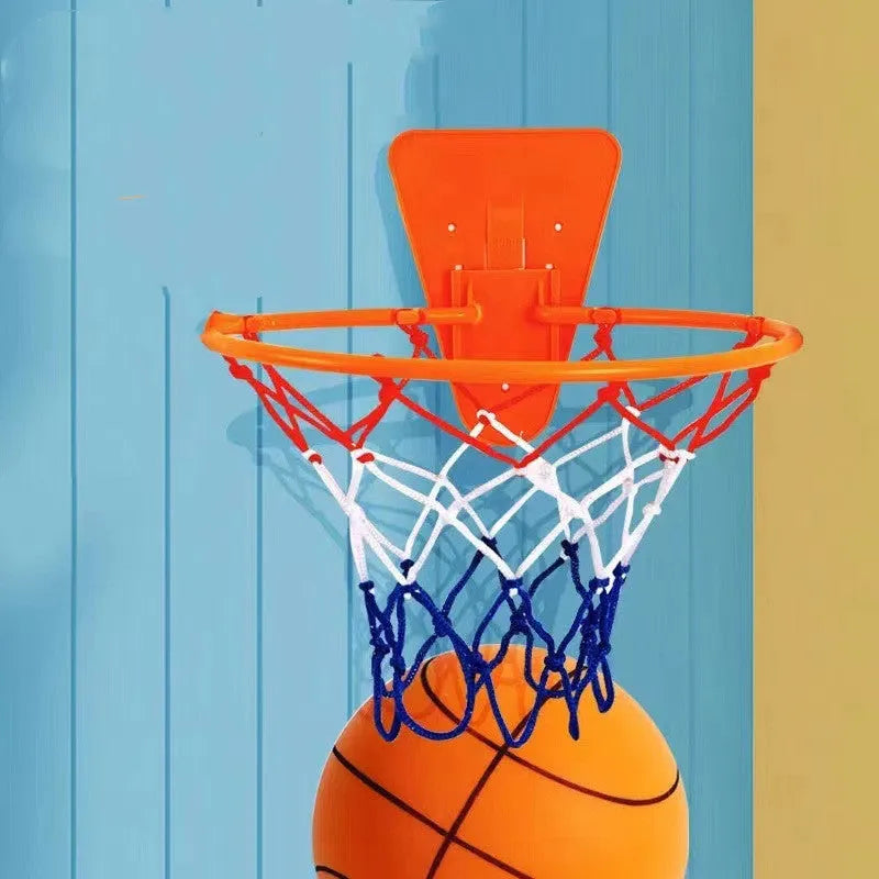 Silent high density foam sports ball in bright assorted colours for indoor basketball training