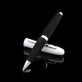 EVA metal cap mini ballpoint pen showing 1.0mm bullet tip and compact 112mm metal construction