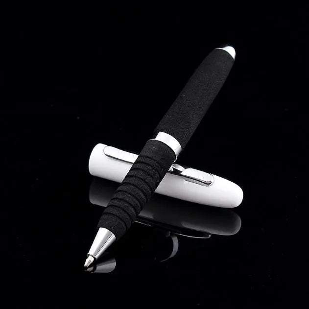 EVA metal cap mini ballpoint pen showing 1.0mm bullet tip and compact 112mm metal construction