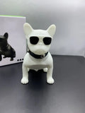 Mini bulldog Bluetooth speaker in black colour showing full body design with wireless connectivity