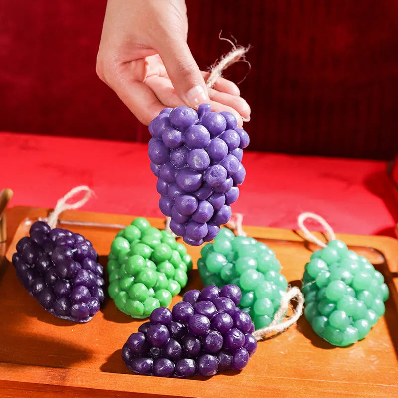 Purple and green grape cluster handmade soap bar weighing 80g.