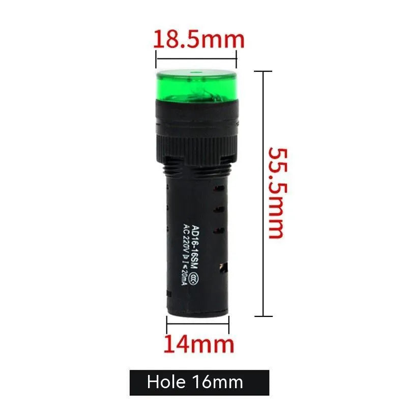 Red AD16-22SM 22mm round flashing sound and light buzzer for panel mounting