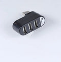 Black and white USB 2.0 hub splitter with multiple expansion ports