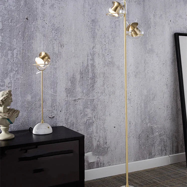 Modern glass lampshade desk lamp with touch dimmer switch showing adjustable 6W-10W power settings