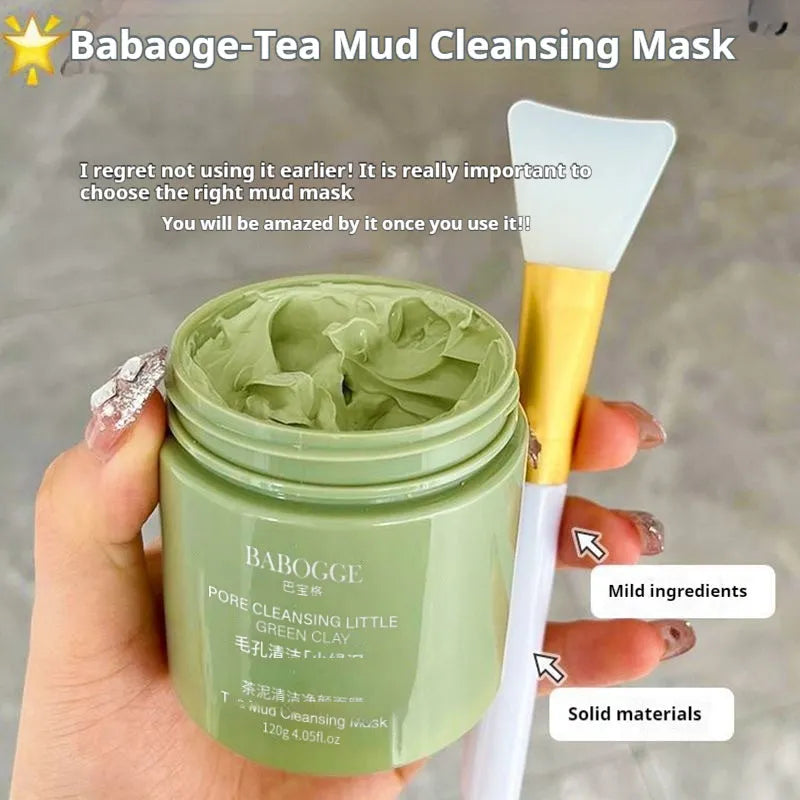 120g clay facial mask container for deep cleansing with daub-type application