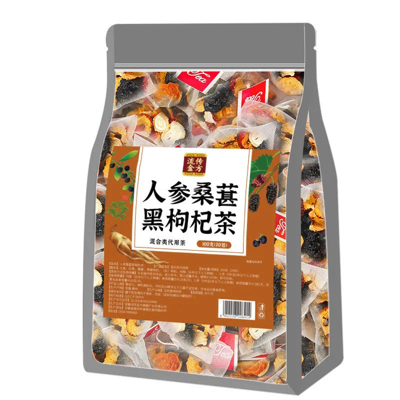 Ginseng Black Wolfberry Tea 40 individual sachets herbal supplement