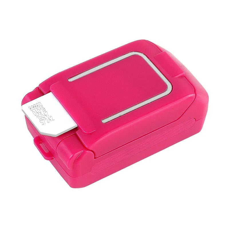Mini flip phone in six colours with flip cover open showing small screen