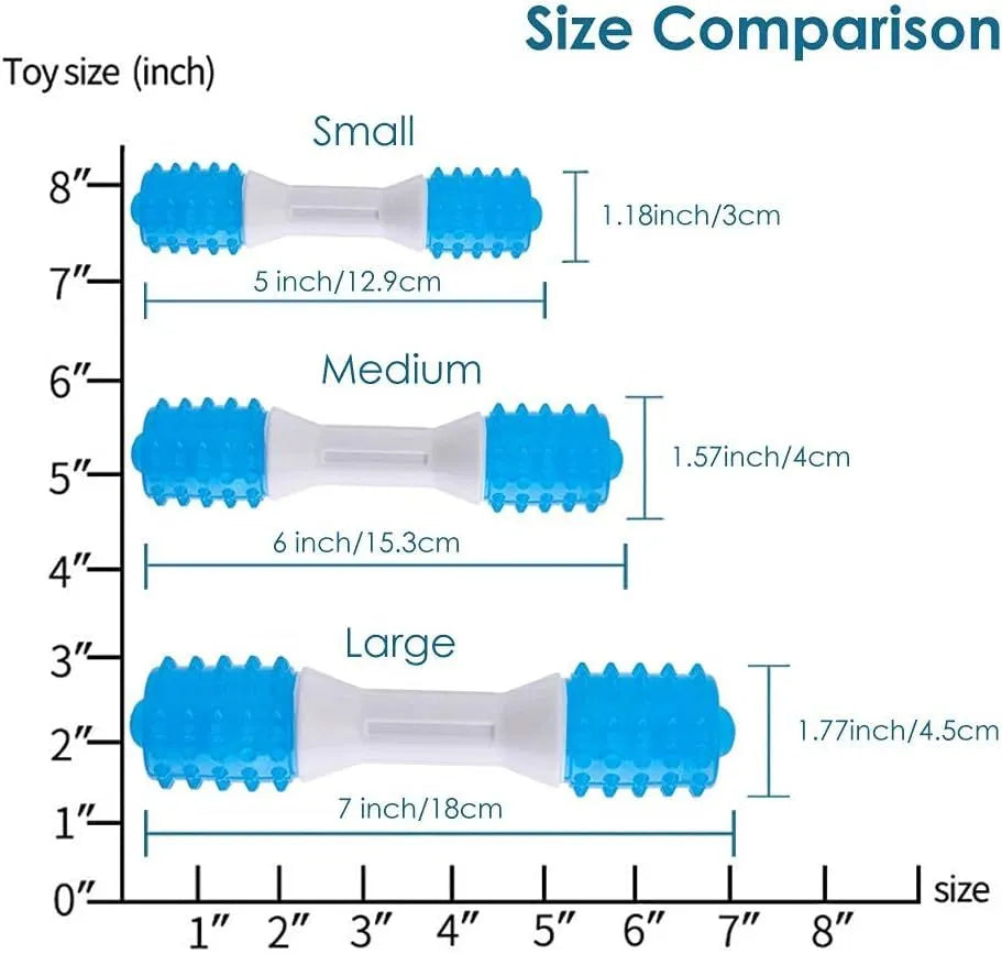 Dual-colour TPR puppy teething chew toy for dental health and moderate chewers