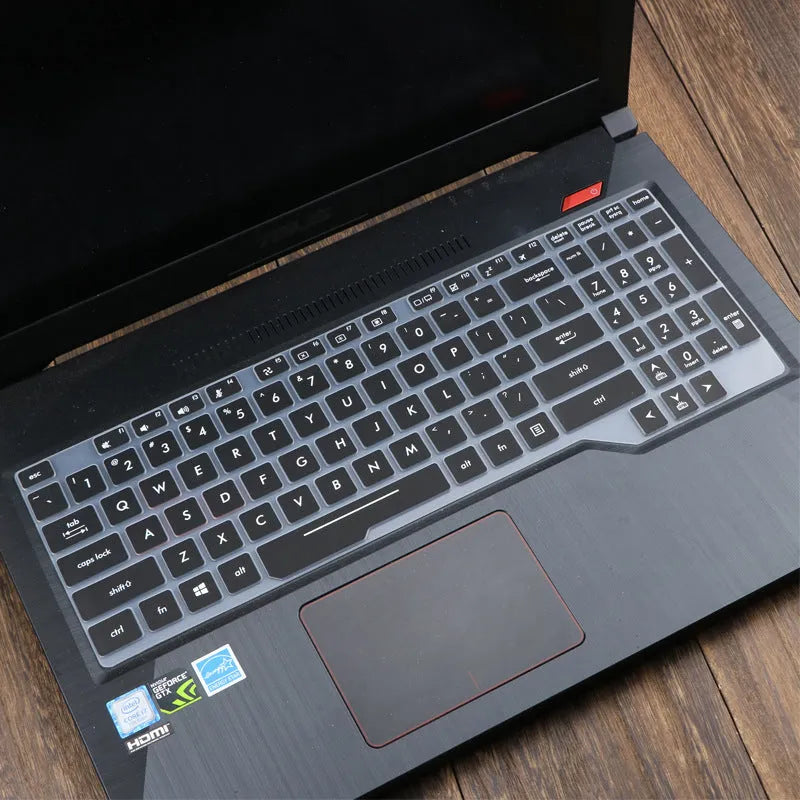 ASUS Flight laptop keyboard protective film cover in multiple colour options on a laptop.