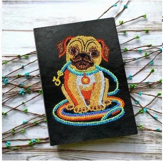 Black A5 diamond painting notebook with 50 pages for craft project organisation