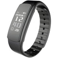 I6 smart sports bracelet with black TPU wristband and 0.96 inch touchscreen displaying health data.