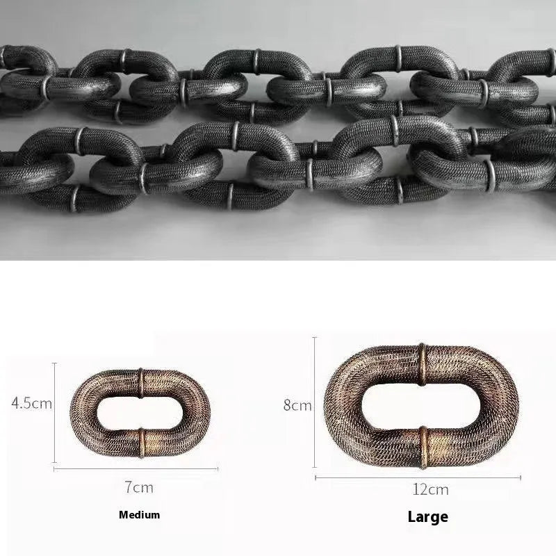 PP plastic dog leash prop in bronze, antique silver, and black colour options for video production.