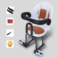 Front child safety seat for electric scooters with high carbon steel frame in black, red, or white colour