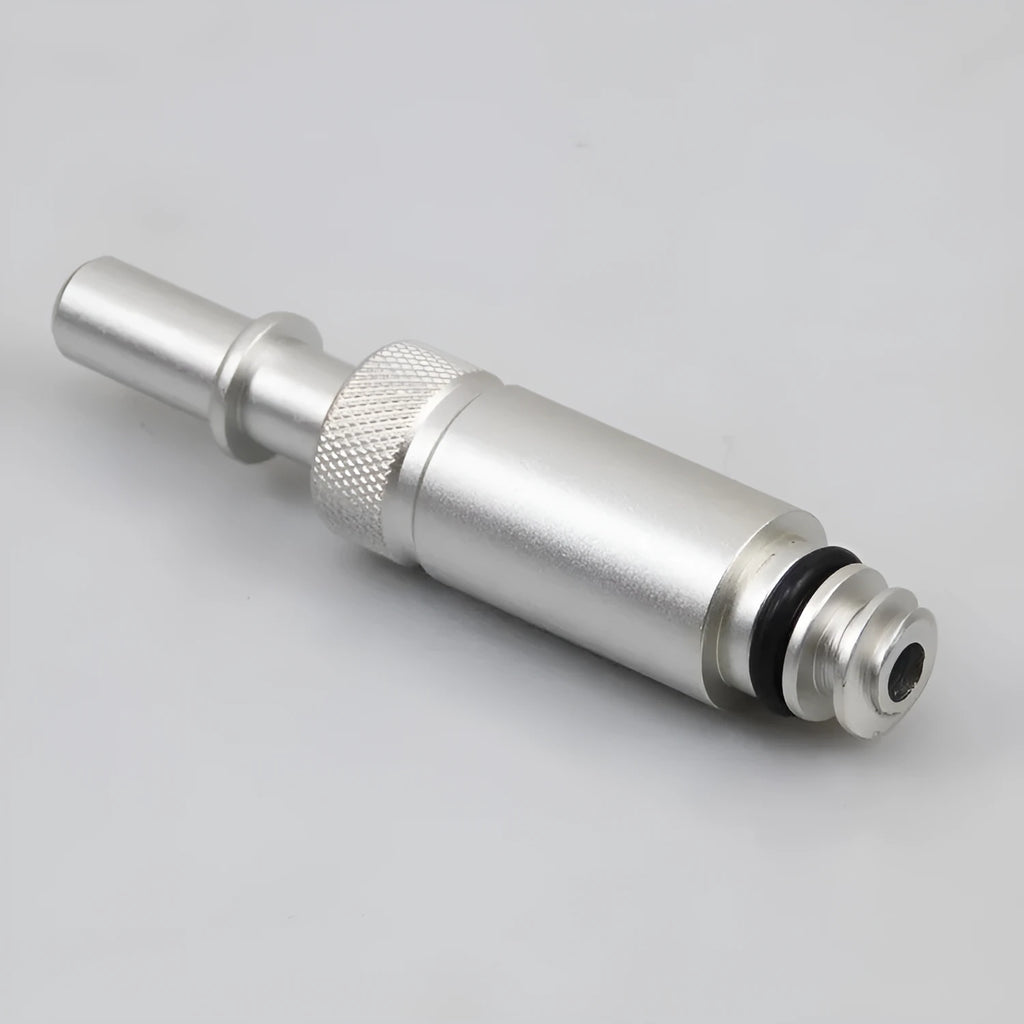 Silver metal transmission refuelling joint VAS6262-9 for automotive MTF fluid changing