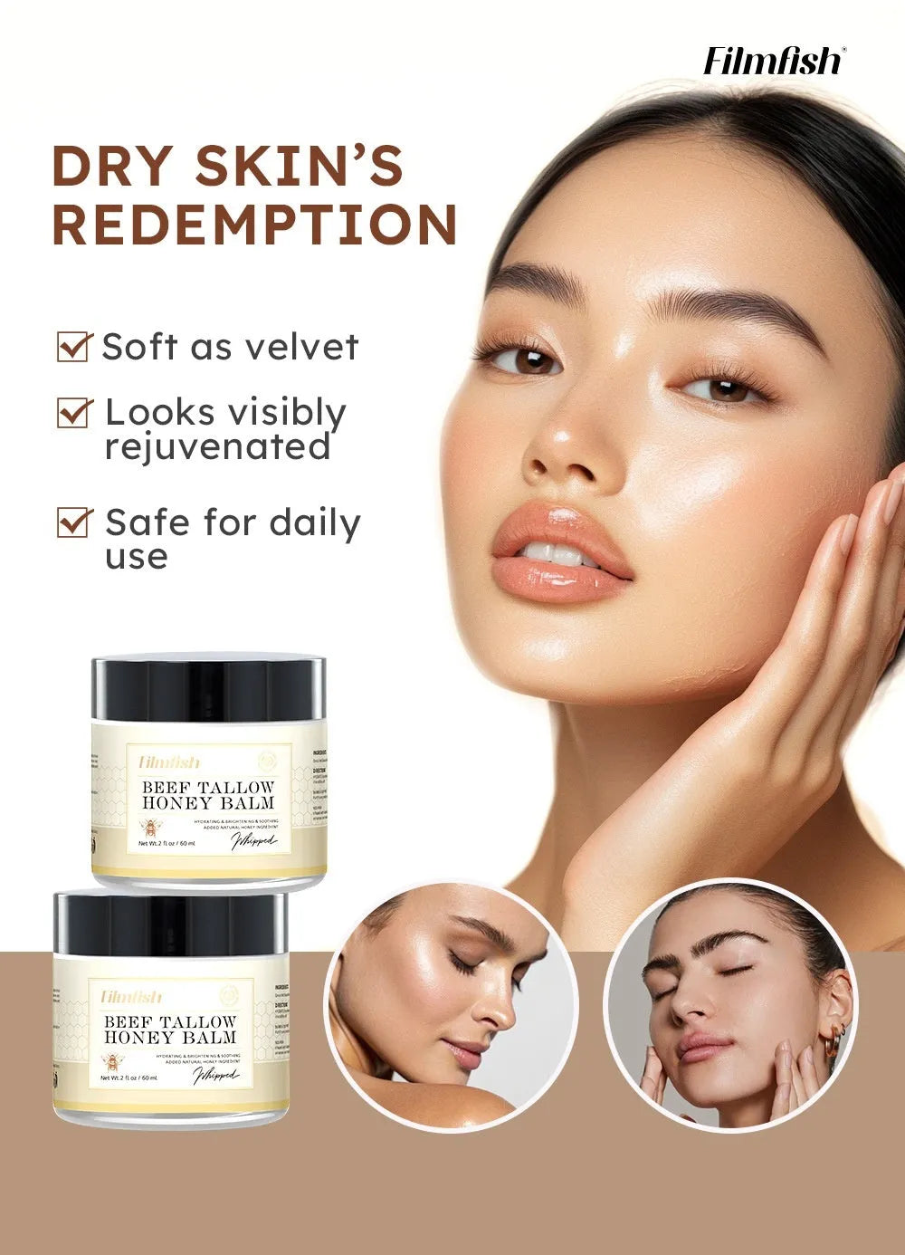 A jar of 60ml honey moisturising cream for the body.