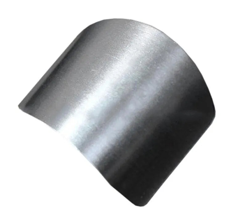 Stainless steel finger guard for kitchen safety during vegetable cutting and food preparation