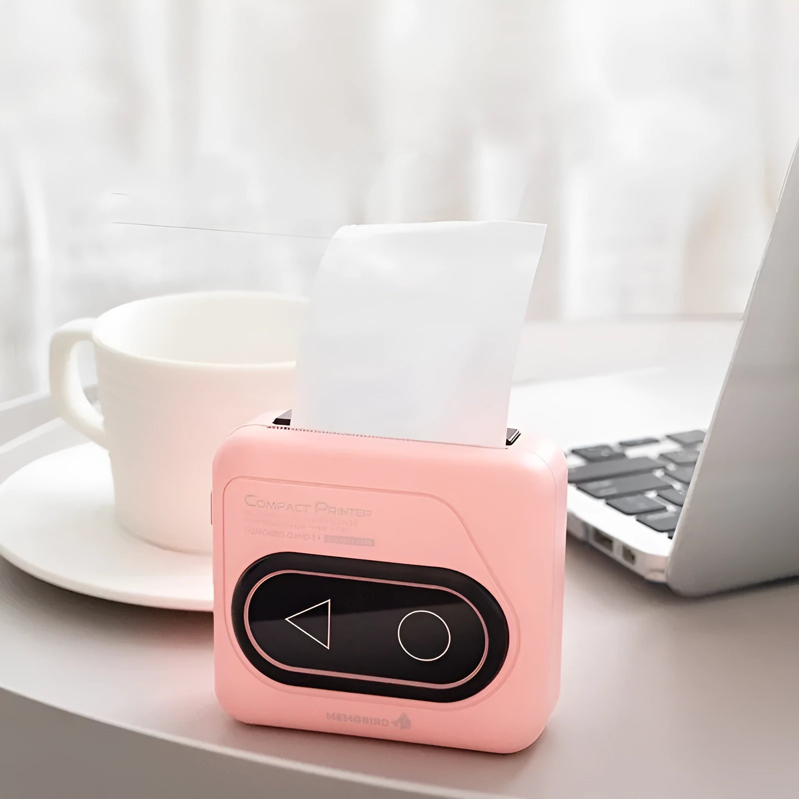 Compact Avocado Green Bluetooth mini thermal printer for mobile phone photo and text printing