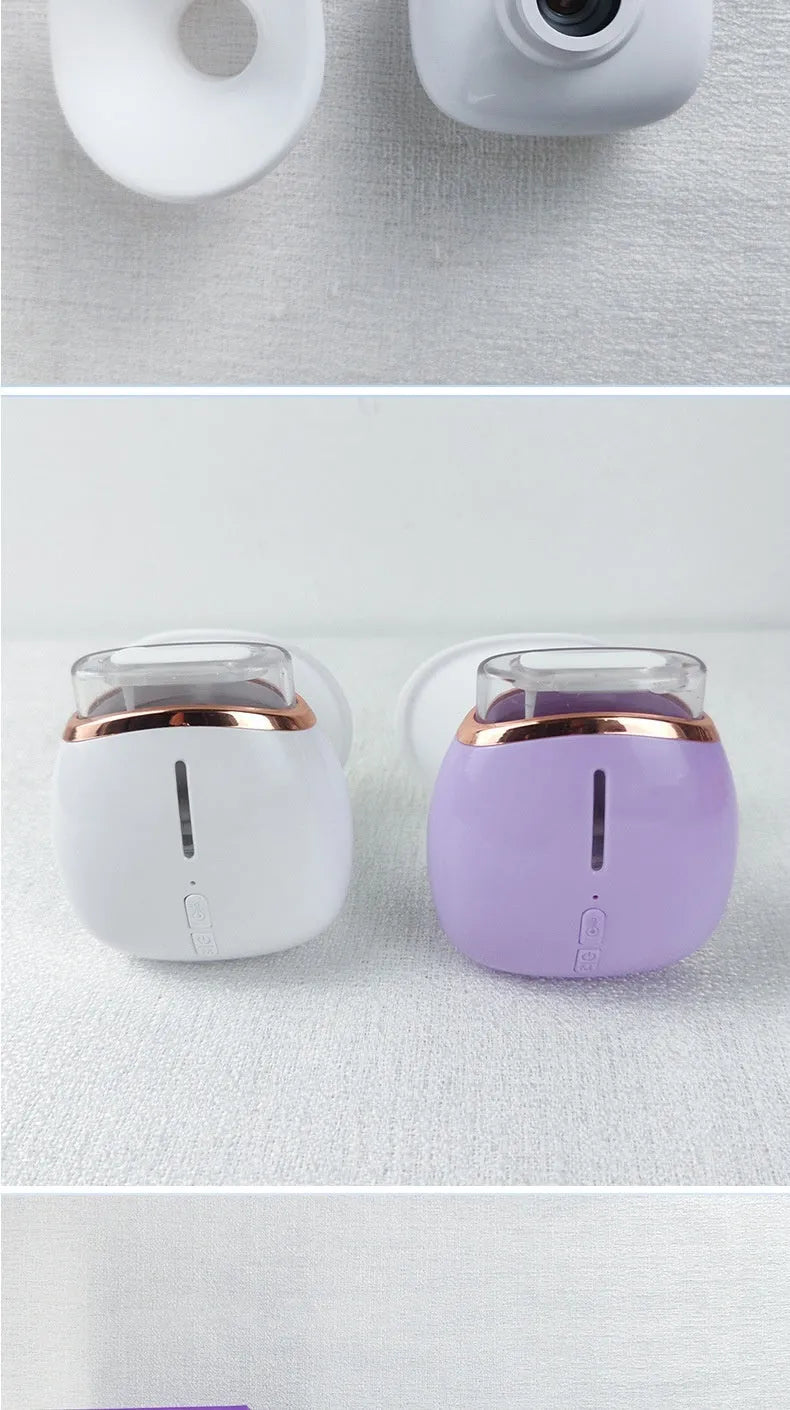 White and purple eye humidifier with lithium battery for household use