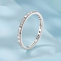 Moss Password black oxidised silver I Love You ring on a jewellery display.
