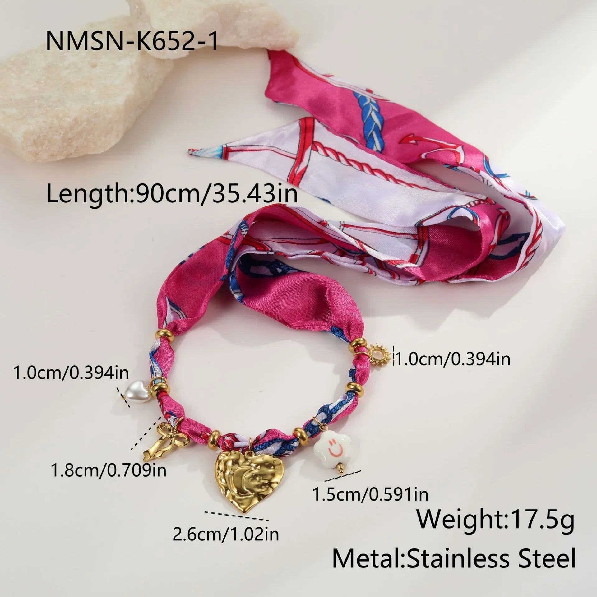 Stainless steel 18K gold plated geometric pendant necklace and matching bracelet set