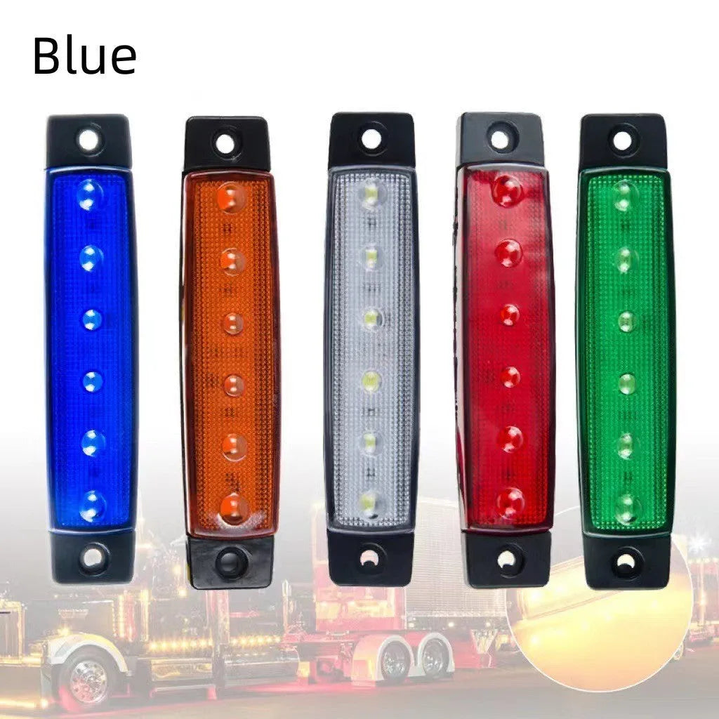 SMD LED trailer side warning light with PVC housing in five colour options