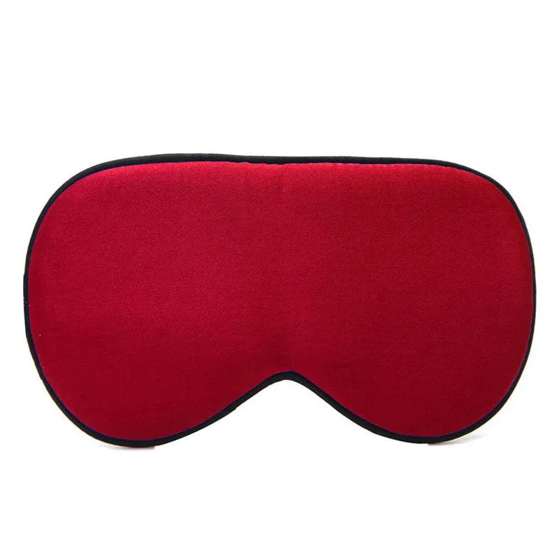 Double-sided mulberry silk eye mask with embroidered print in various colour options