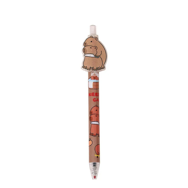 Cartoon bear acrylic paster gel pen 48-pack set in carbon black ink