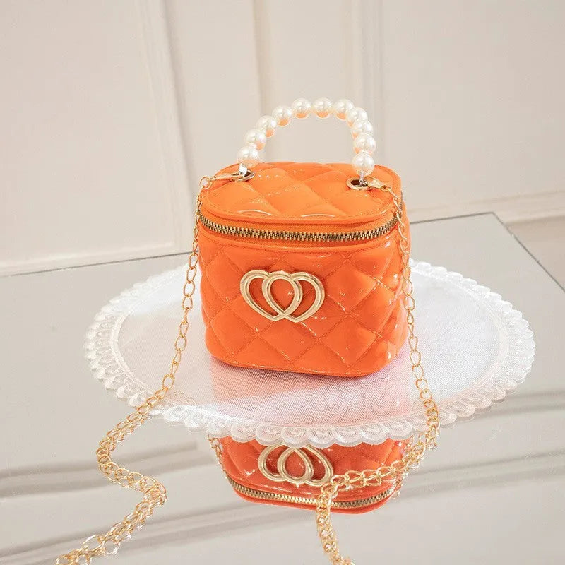 PVC bucket gel bag with heart pattern in multiple colour options