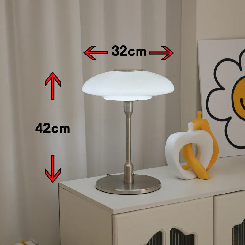 Vintage Korean-style nickel-plated bedside lamp in four colour options