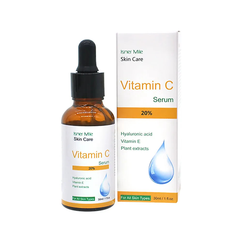30ml bottle of vitamin C serum essence for skin brightening and firming